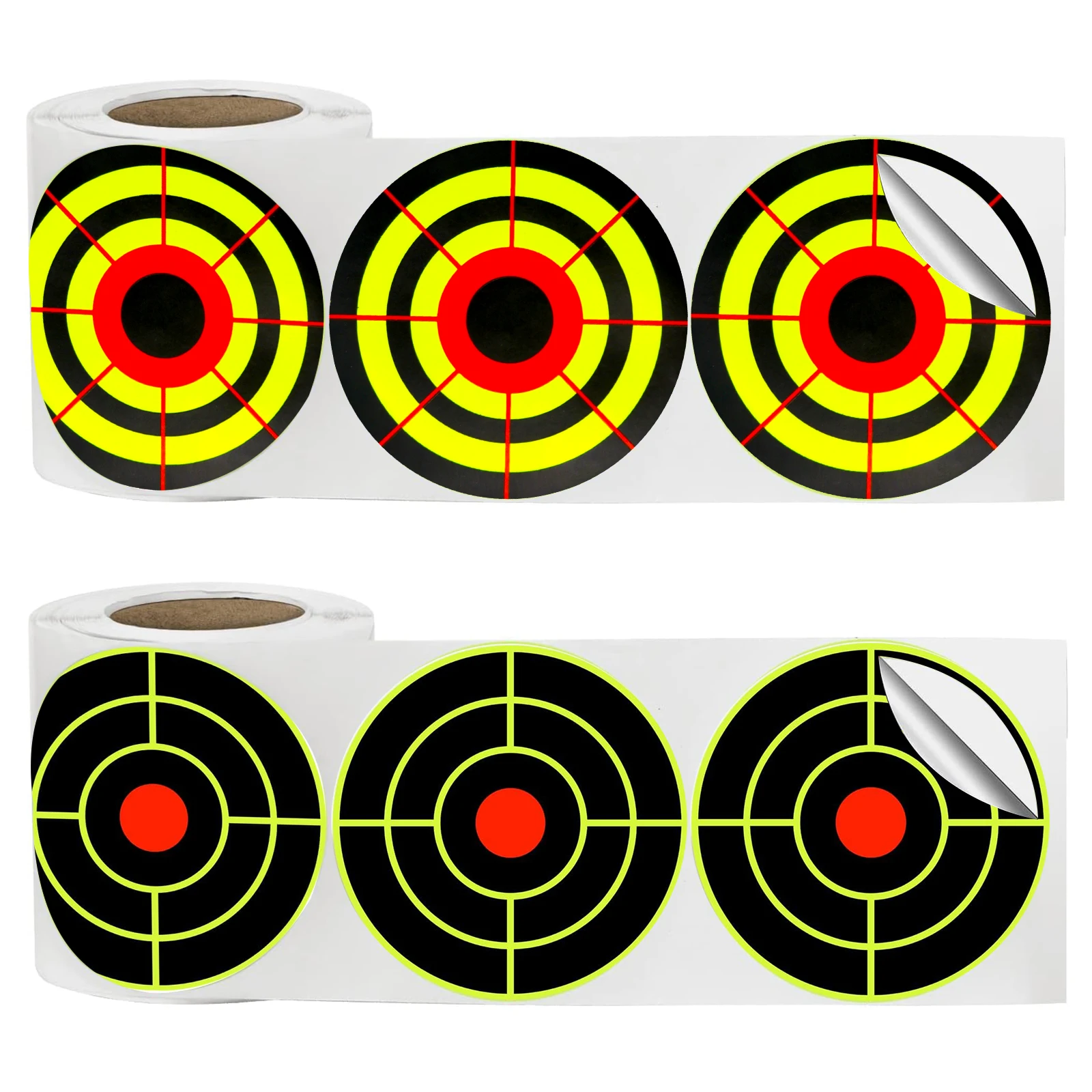 Shooting Targets Stickers 200 Pcs Self Adhesive Splatter Targets Fluorescent Yellow Impact Paper Targets for Shooting Training