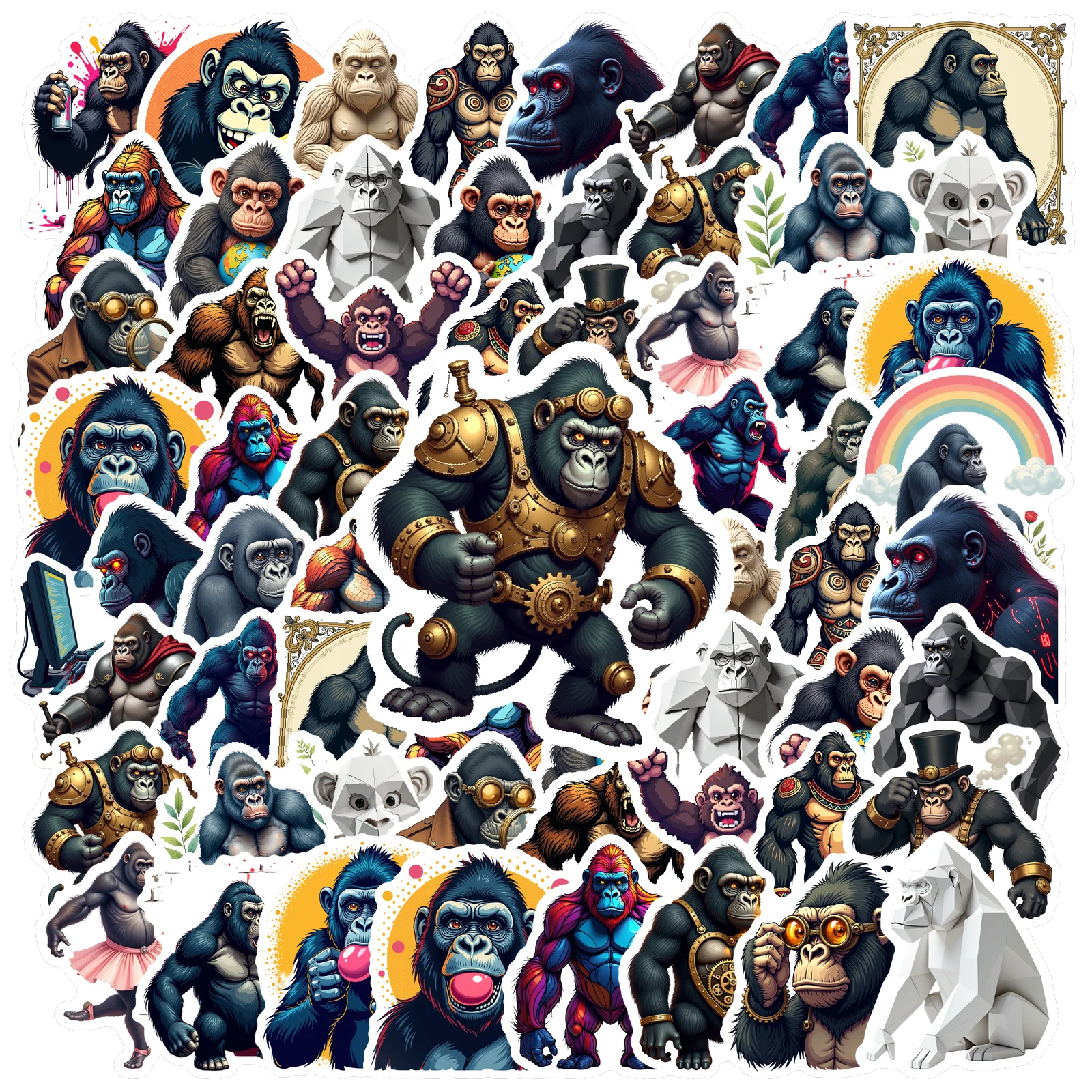 35pcs-50pcs Decals  Multicolor Cartoon Stickers Funny Stickers Humor Stickers for  Notebooks Phones Luggage