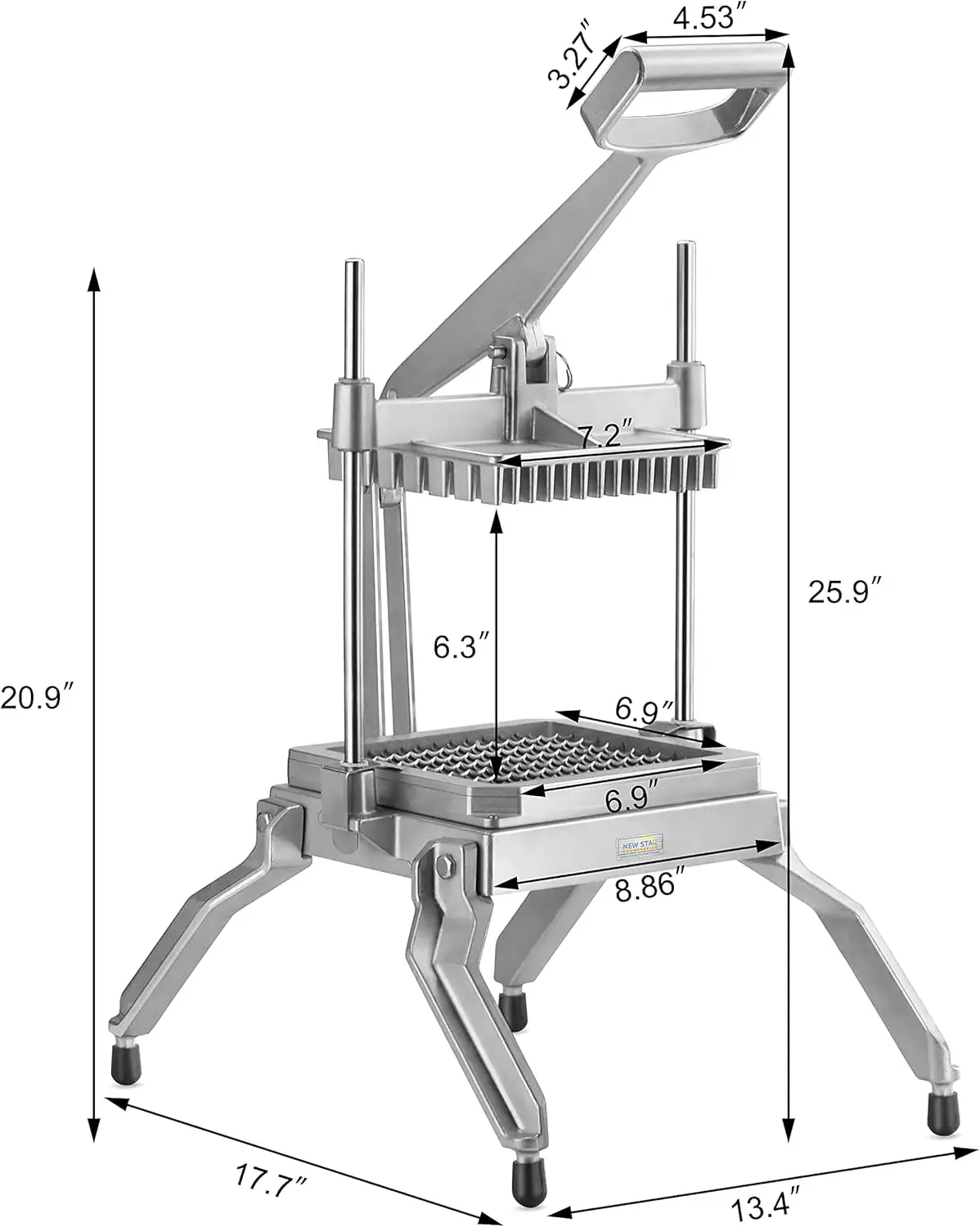 Foodservice 1029055 Extra Heavy Duty Aluminum Frame Vegetable Slicer Lettuce Cutter