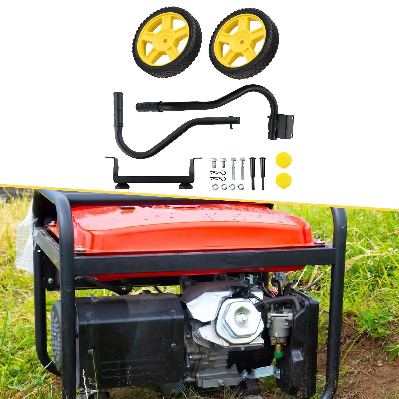 

Generator Wheel Kit 40065 High Performance Sturdy Easy to Install Generator Accessories Replacement for 2800-4750W 3000-5500W