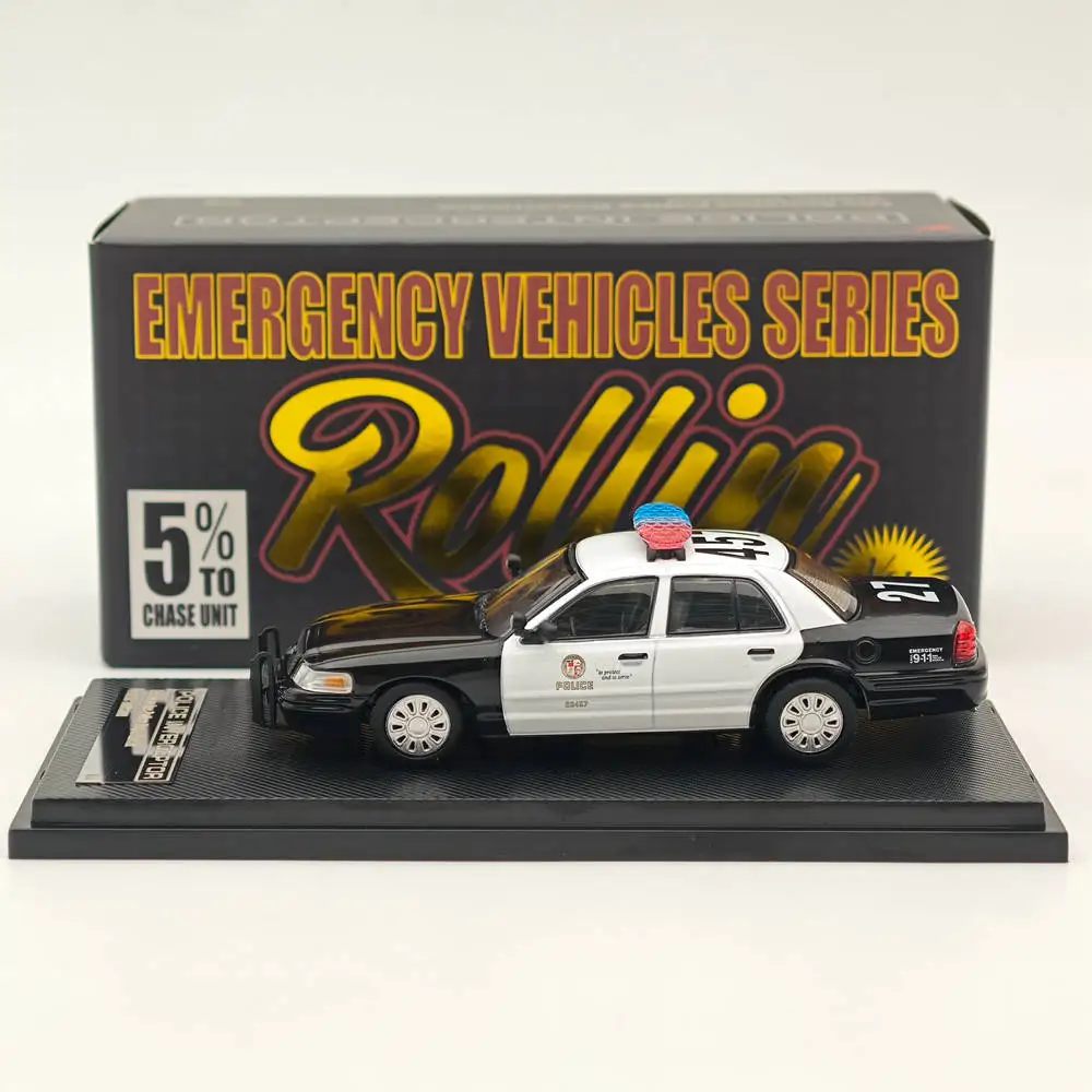 Rollin 1:64 CV NYPD/LAPD Victoria Crown Diecast Toys Car Models Miniature Hobby Collectible Gifts