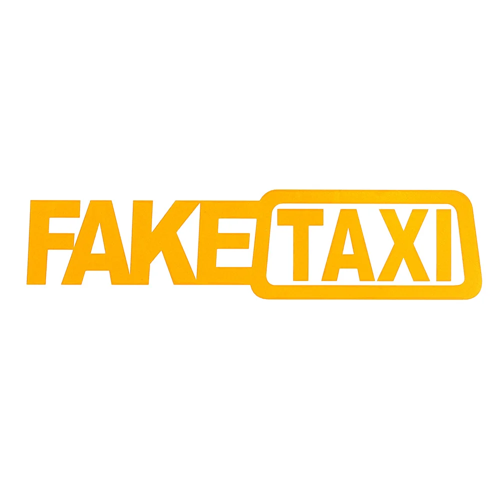 2Pcs FAKE TAXI Car Stickers Reflective Stickers Funny Window Vinyl Decals Styling Self Adhesive Emblem Car Stickers