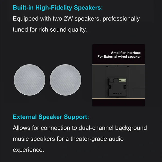 2025 Golden Security TPA08 Tuya 8 بوصة تعمل باللمس لوحة المنزل الذكي مع مكبر صوت مدمج بالأشعة تحت الحمراء ومكبر صوت Alexa 2 وات #3