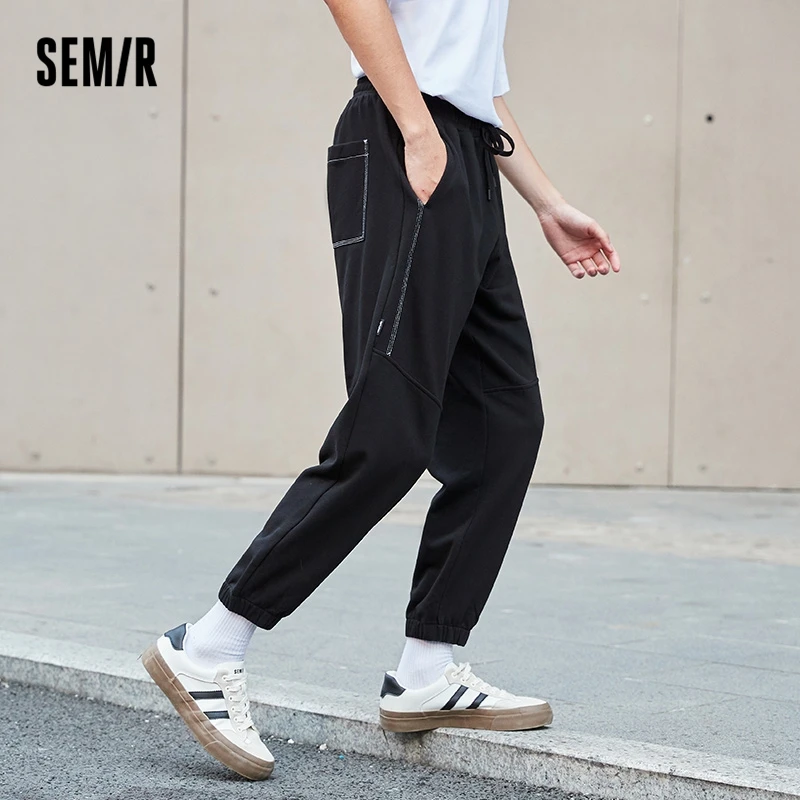 

Semir Casual Trousers Mens Antibacterial 2022 Autumn New Men Pants Contrast Color Beam Pants Jogging Sports Wind Sweatpants