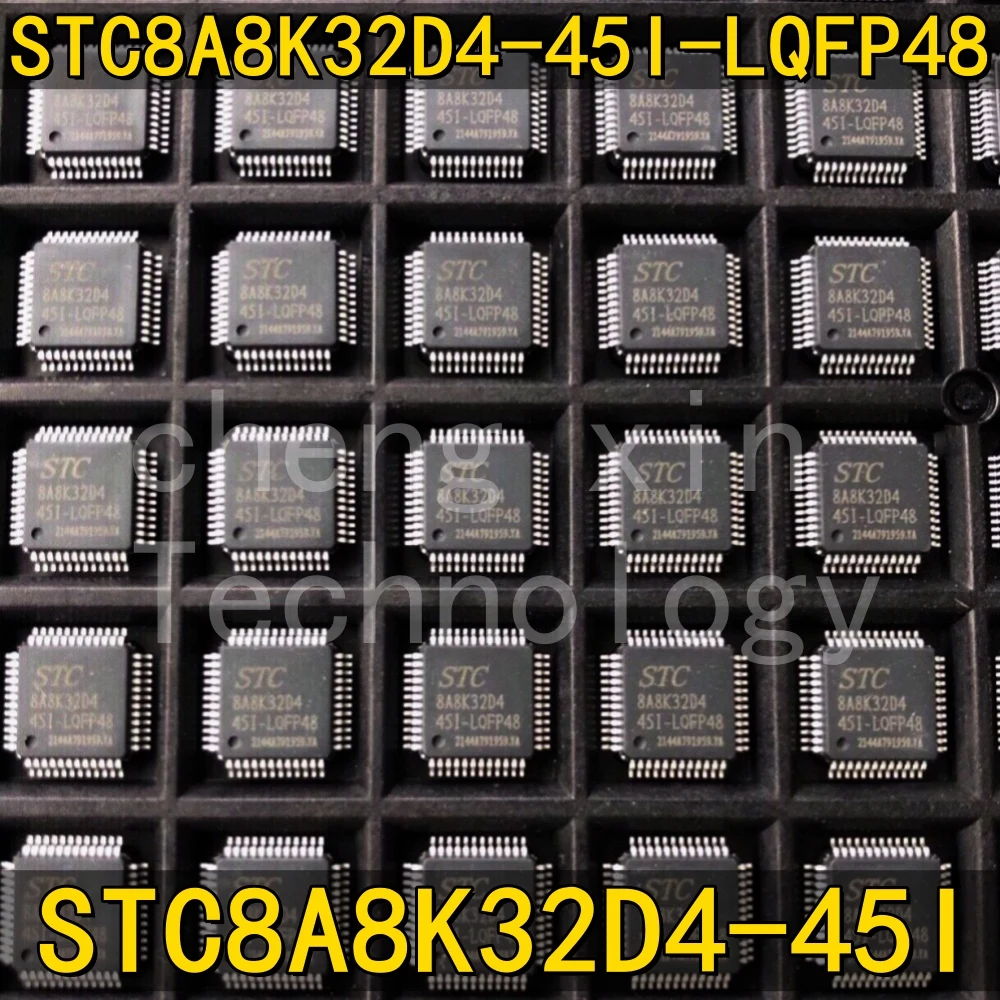 STC8A8K32D4-45I-LQFP48 5PCS 1PCS Microcontroller (MCU/MPU/SOC) LQFP-48(7x7) STC8A8K32D4-45I