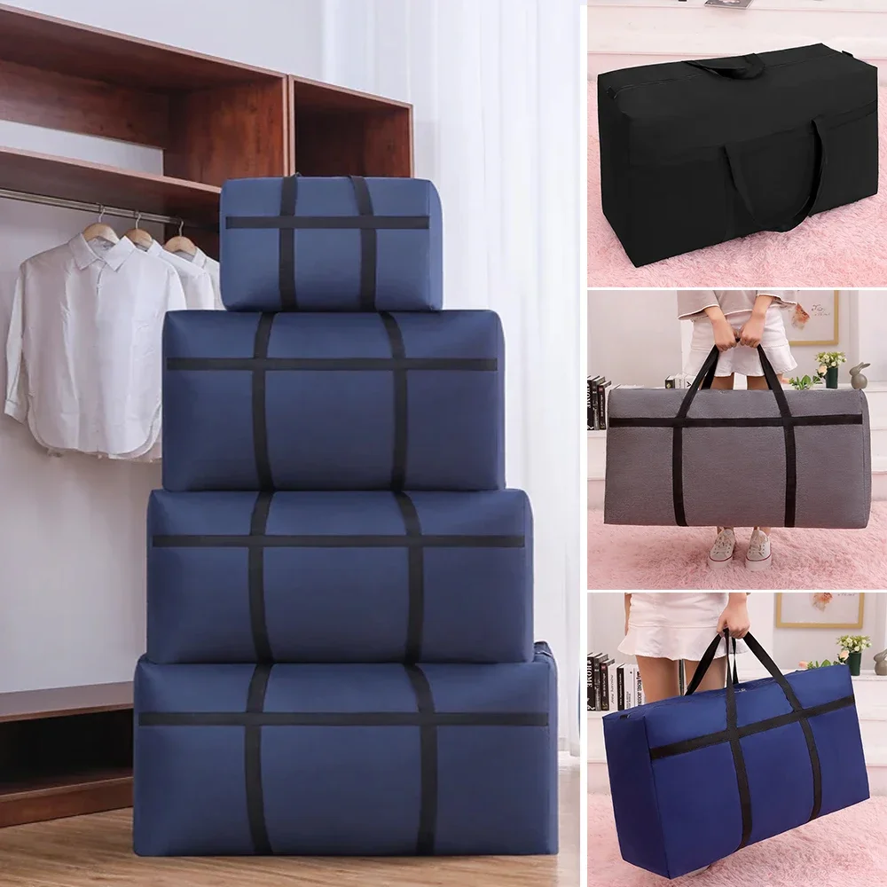 Extra Large Moving Bags Thickened Oxford Large Capacity Cotton Quilt Storage Bag Waterproof Moving Bag Luggage Storage Organizer