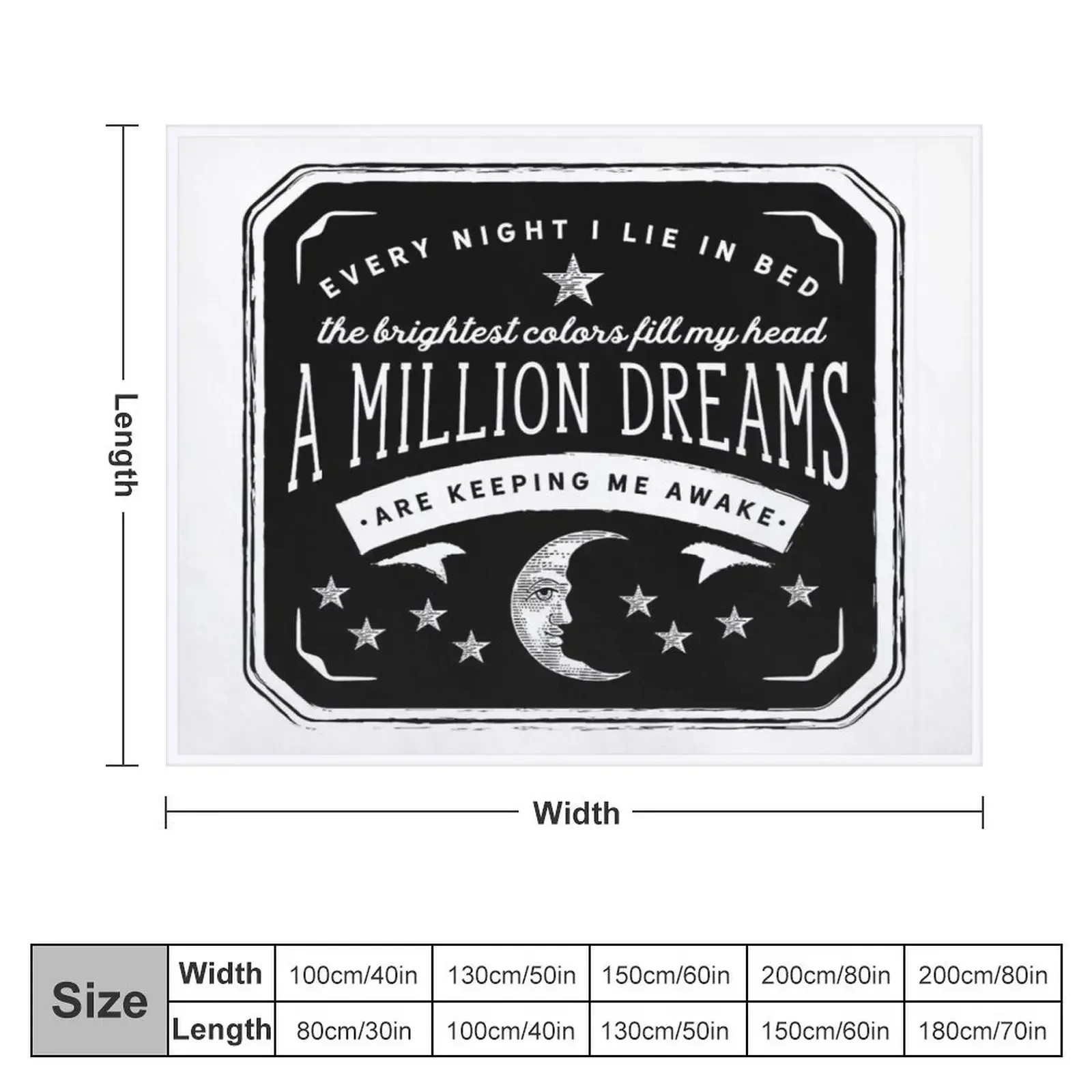 A Million Dreams (The Greatest Showman) Throw Blanket wednesday Bed covers blankets ands Blankets