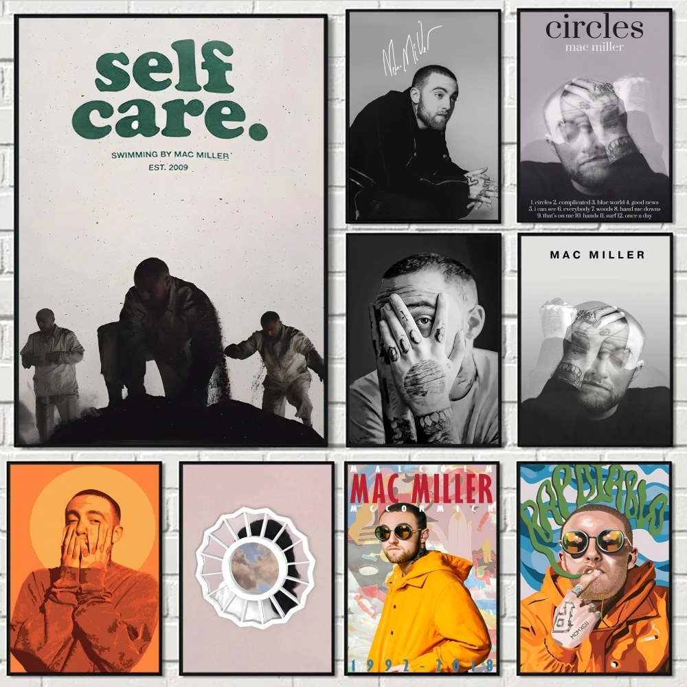 

M-Mac M-Miller Painting Calligraphy Minimalist Print Canvas Poster Unframed Wall Art For Home Office Decor