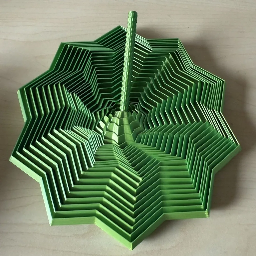 3D Printing Fractal Fidget Star Model Expanded S/M Expanded Sensory Model Portable Geometric Design Whirling Spiral Ornaments