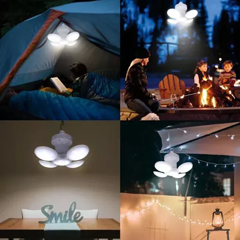 Lampes pliantes solaires portables rechargeables par USB, 2 ampoules LED, projecteurs, lampes de poche de camping, lampes de secours pour alimentation