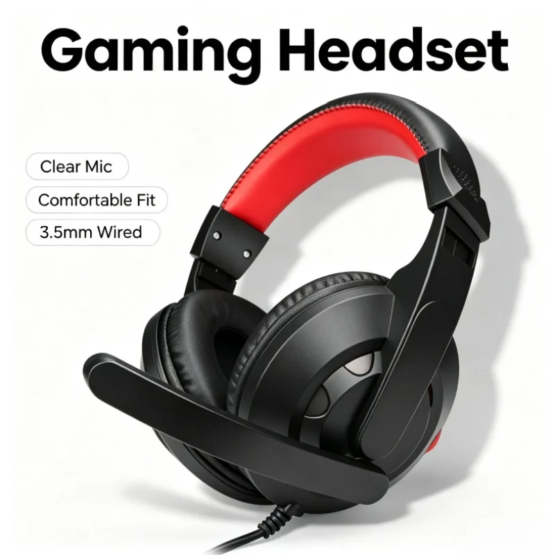 A65 Overhead Headphones for Online Education Learning Audio And Video Recording Desktop Computer Office Gaming Esports