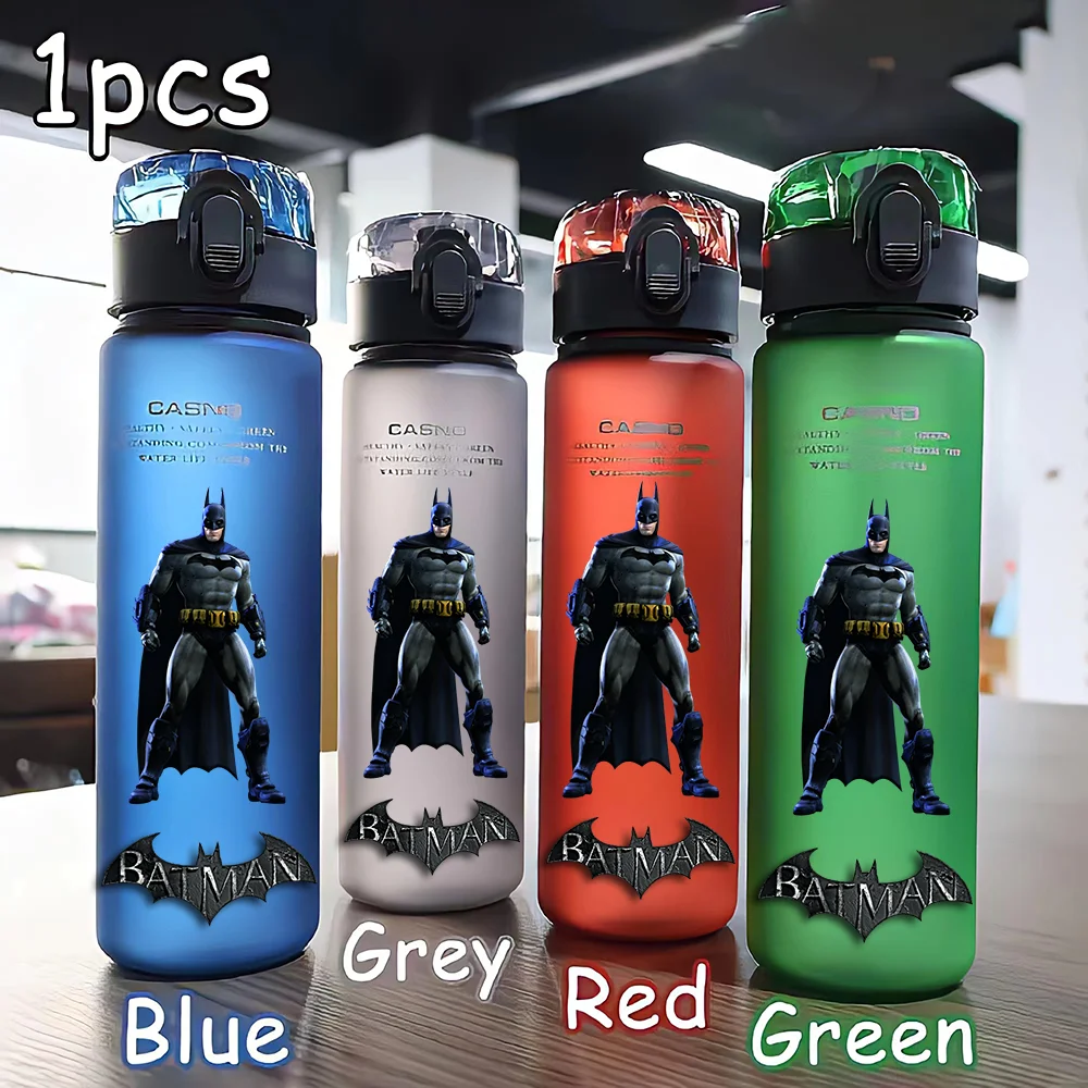 Batman Superhero 560ML Safe Odorless Portable Sports Water Cup for Outdoor Camping Large Capacity Water Bottle Bruce Wayne Gift