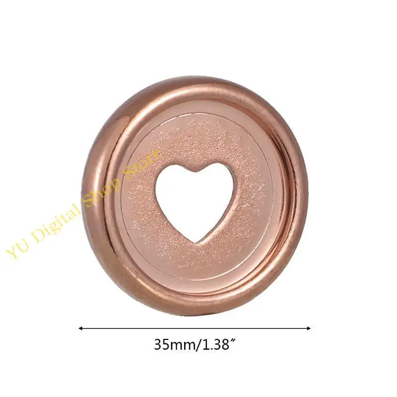 96ba 20pcs 35mm Heart Binder Rings Mushroom Hole Leaf Leaf Notebook Notepad Binding Discs Discl