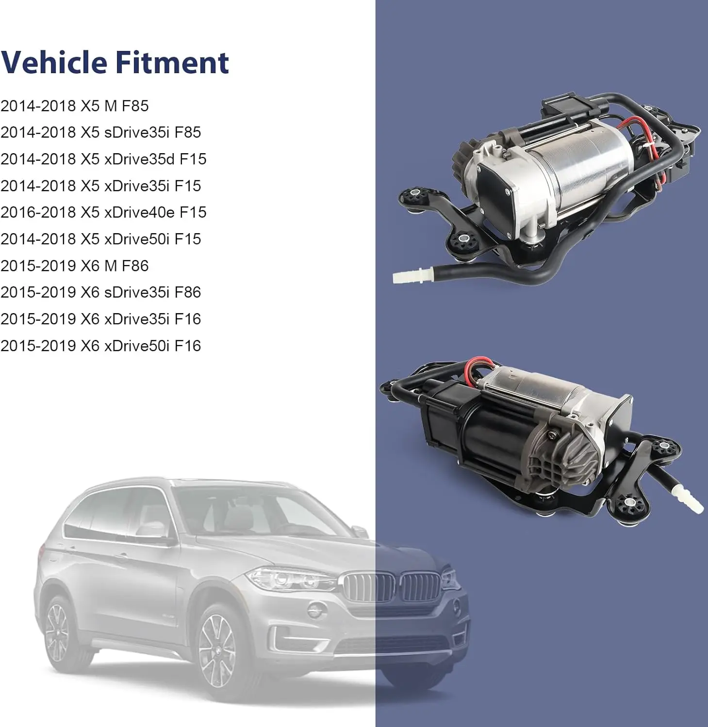 37206875177 compressore della sospensione dell'aria per BMW X5 F15/F85 X6 F16/F86 37206868998, 37206850555