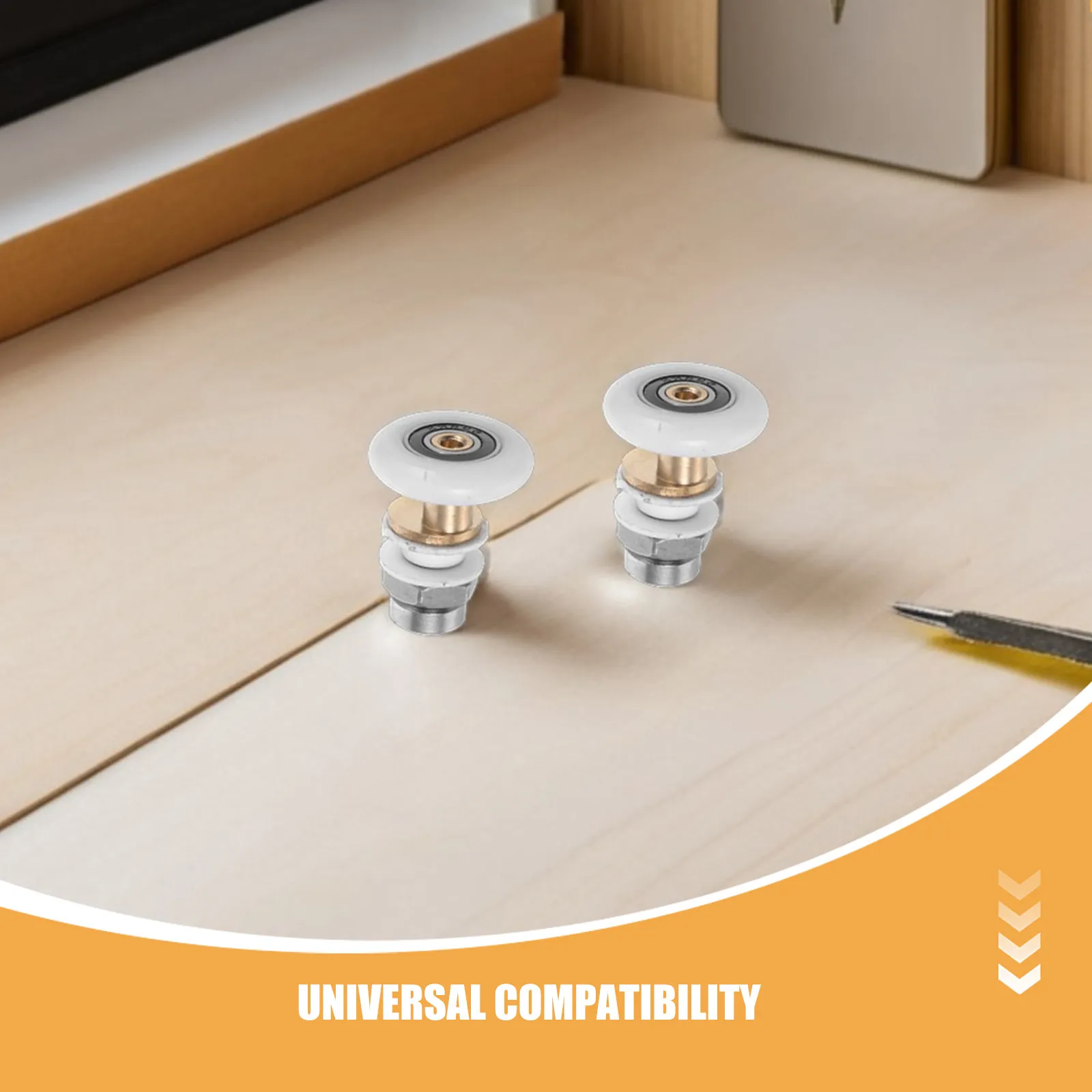 8Pcs Shower Door Wheels Replacement High Strength Waterproof Sliding Shower Door Rollers 25Mm Nylon Smooth Pulley Runners