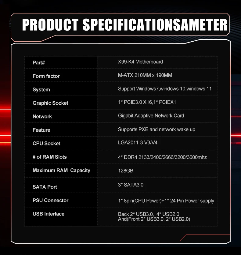 Combo scheda madre KEYIYOU X99 K4 con Intel E5 2650 V4 2,2 Ghz 12 core e DDR4 16G 2133 mhz Server ECC REG Supporto memoria Win11