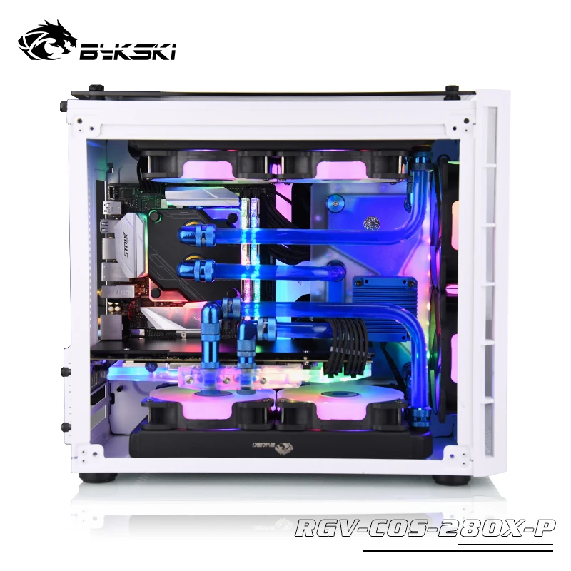 Imagem -03 - Bykski Placa de Acrílico Canal Água Kit Bloco de Água para Corsair 208x Computador Case para Cpu Gpu Bloco Suporte Ddc Bomba Rgb Argb