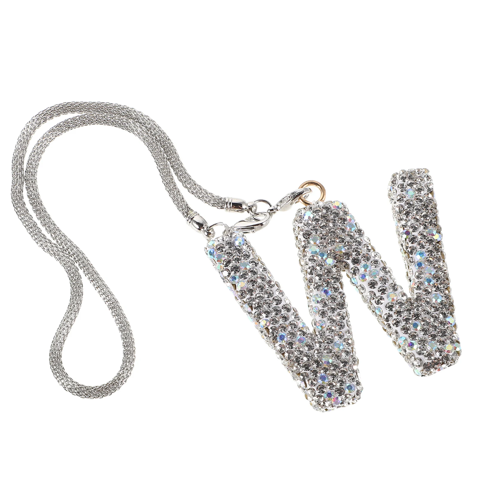 

Car Interior Accessories Letter Charm Hanging Ornament Rhinestone Design Rearview Mirror Decor Car Aesthetic Accessories Elegant