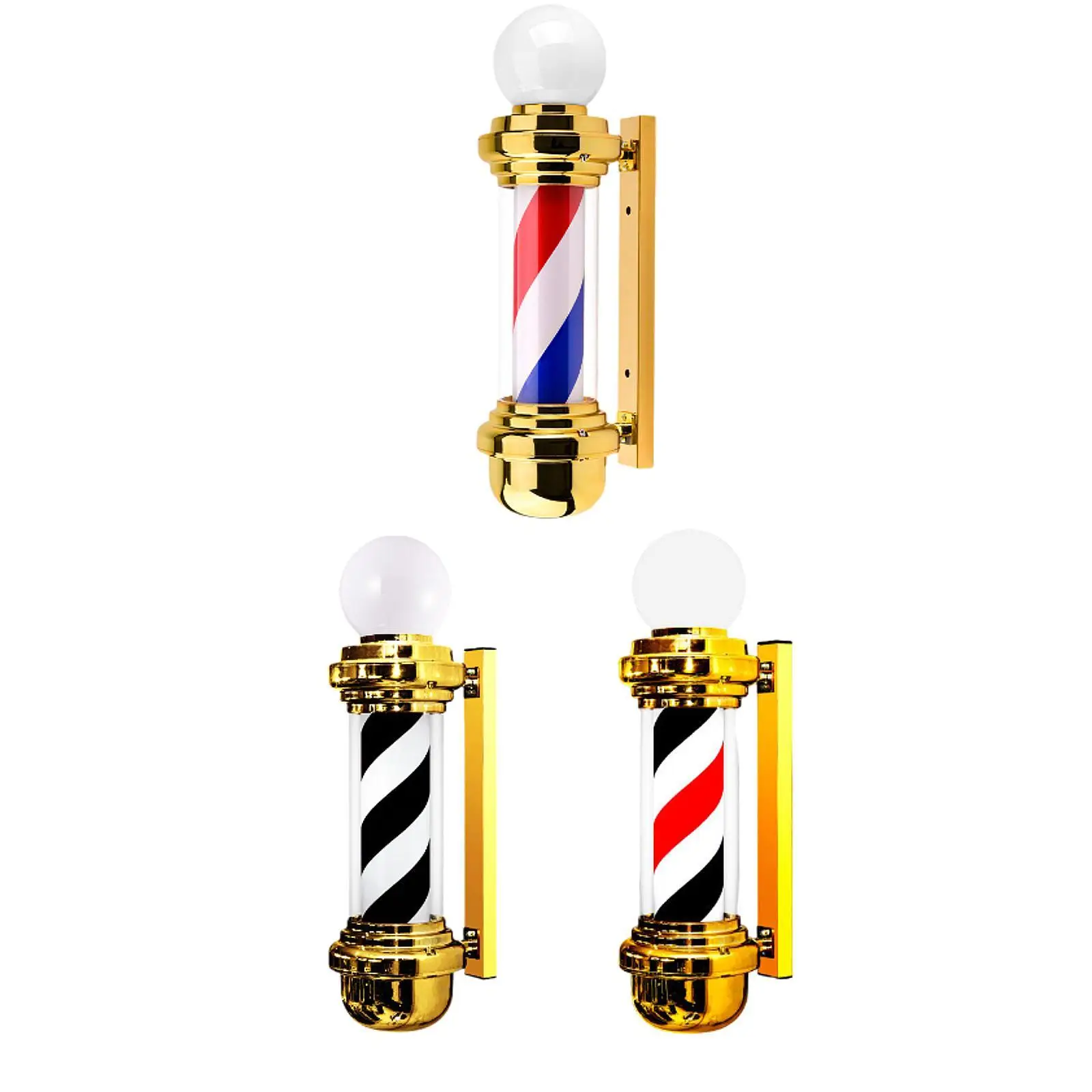 Barber Pole LED Light Salon Rotating Light for Barbershop Outside Hair Salon