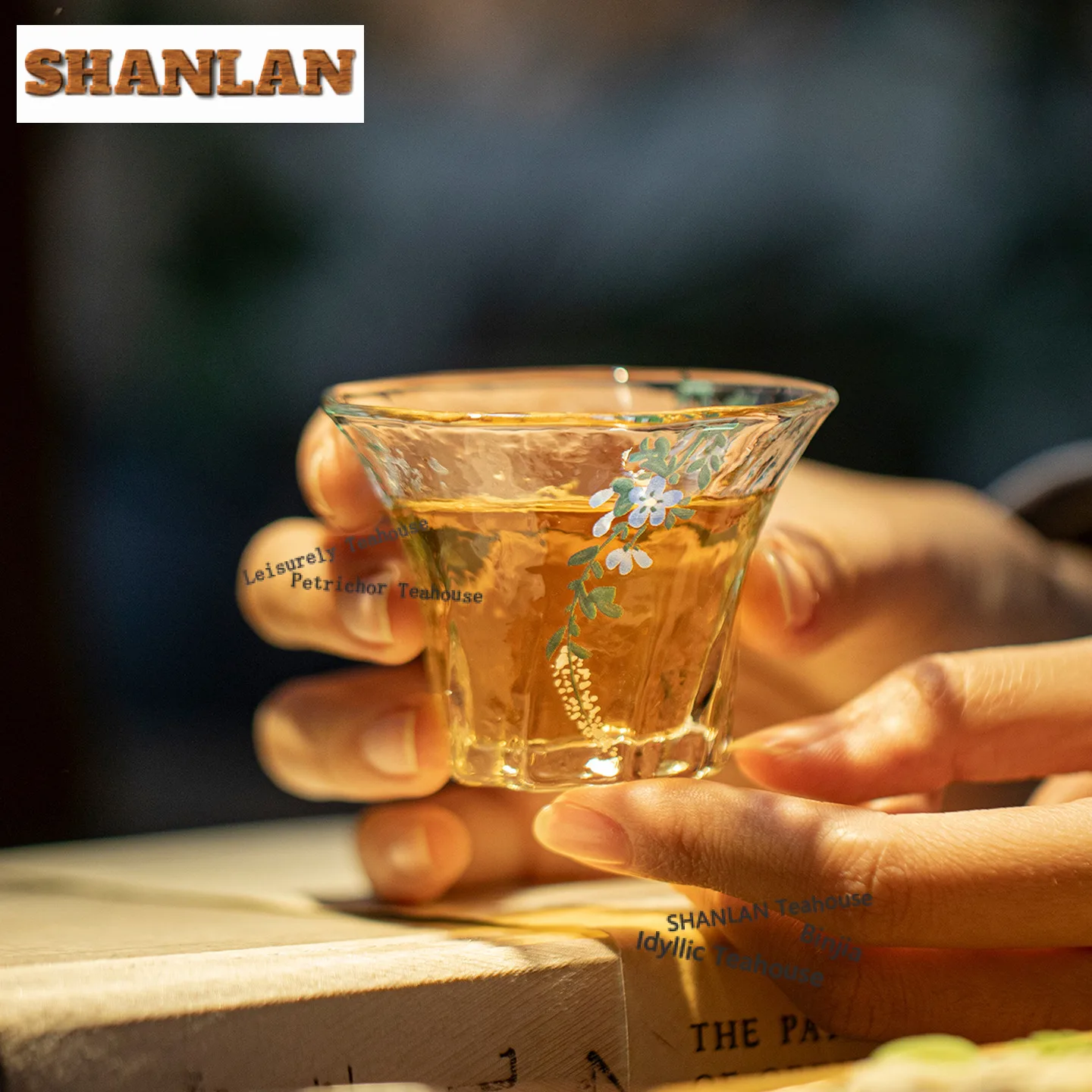 50ml Glass Orchid Snowflake Teacup Handmade Tea Bowl Set Of Cups Tea-tasting Personal Cup Chazhan Master Cups Tea Ceremony