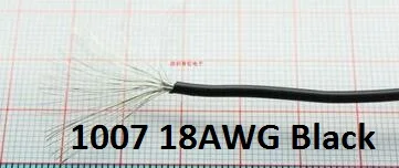 10 متر كابل إلكتروني كوبر سلك RV0.07 RV0.12 0.2 0.3 0.5 MM2 مربع و 1007 18AWG 18 # 80 C 300V للوحة دوائر PCB #1