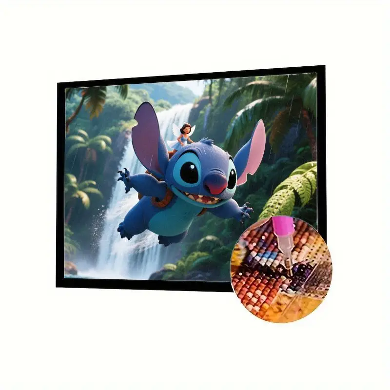 

1 шт. Disney Stitch & Fairy Flying 5D набор алмазной живописи-милый мультяшный полный дрель со стразами для декора стен дома