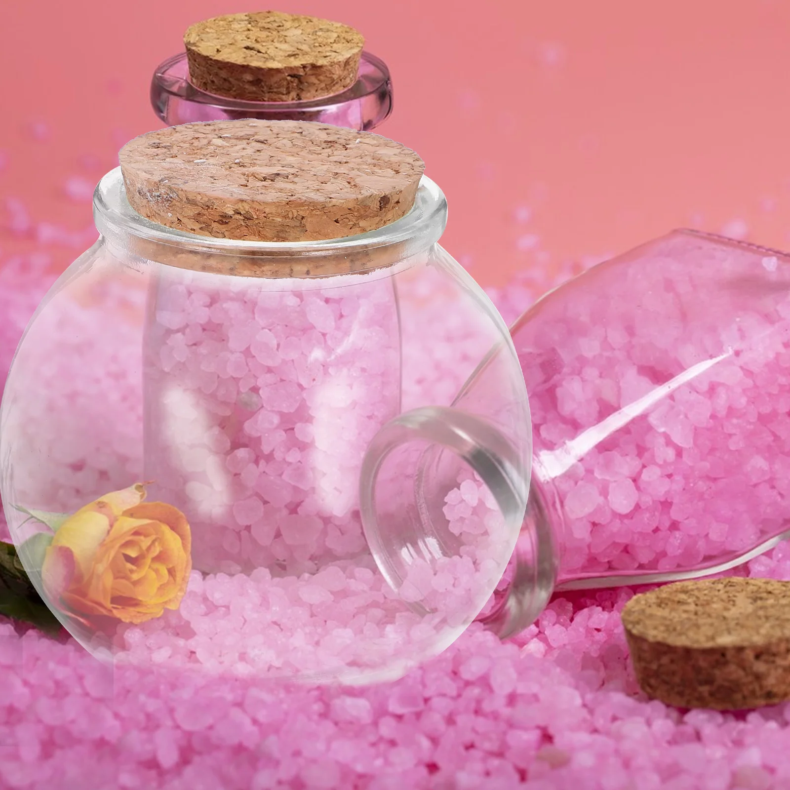 

2pcs Mini Glass Wishing Bottles With Cork Stopper Small Jars For Diy Crafts Wedding Gifts Storage Decorative Glass Vials