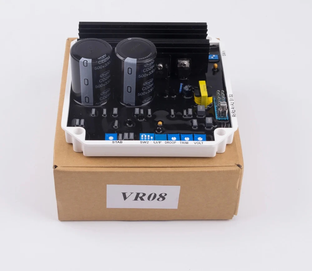 VR08 KF308A Automatic Voltage Regulator Brushless Power Generator Stabilizer Single and Three Phase Adjustment