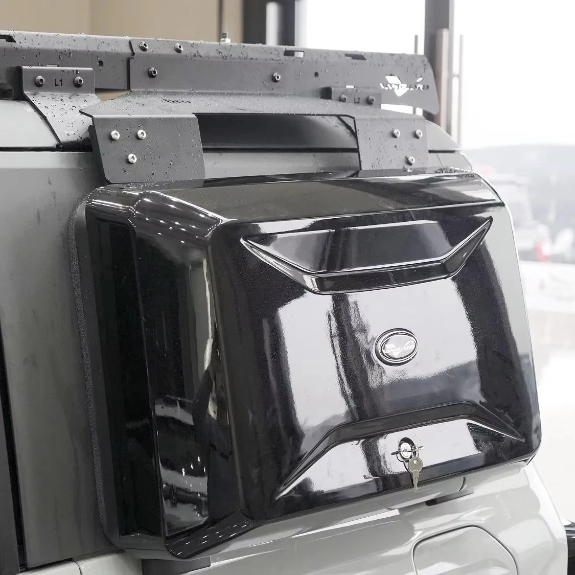 Fits for Ford Bronco 2021-2023 4dr 2dr Hard Top Side Luggage Cases Side Tool Storage Box-Install on the Roof Platformcustom