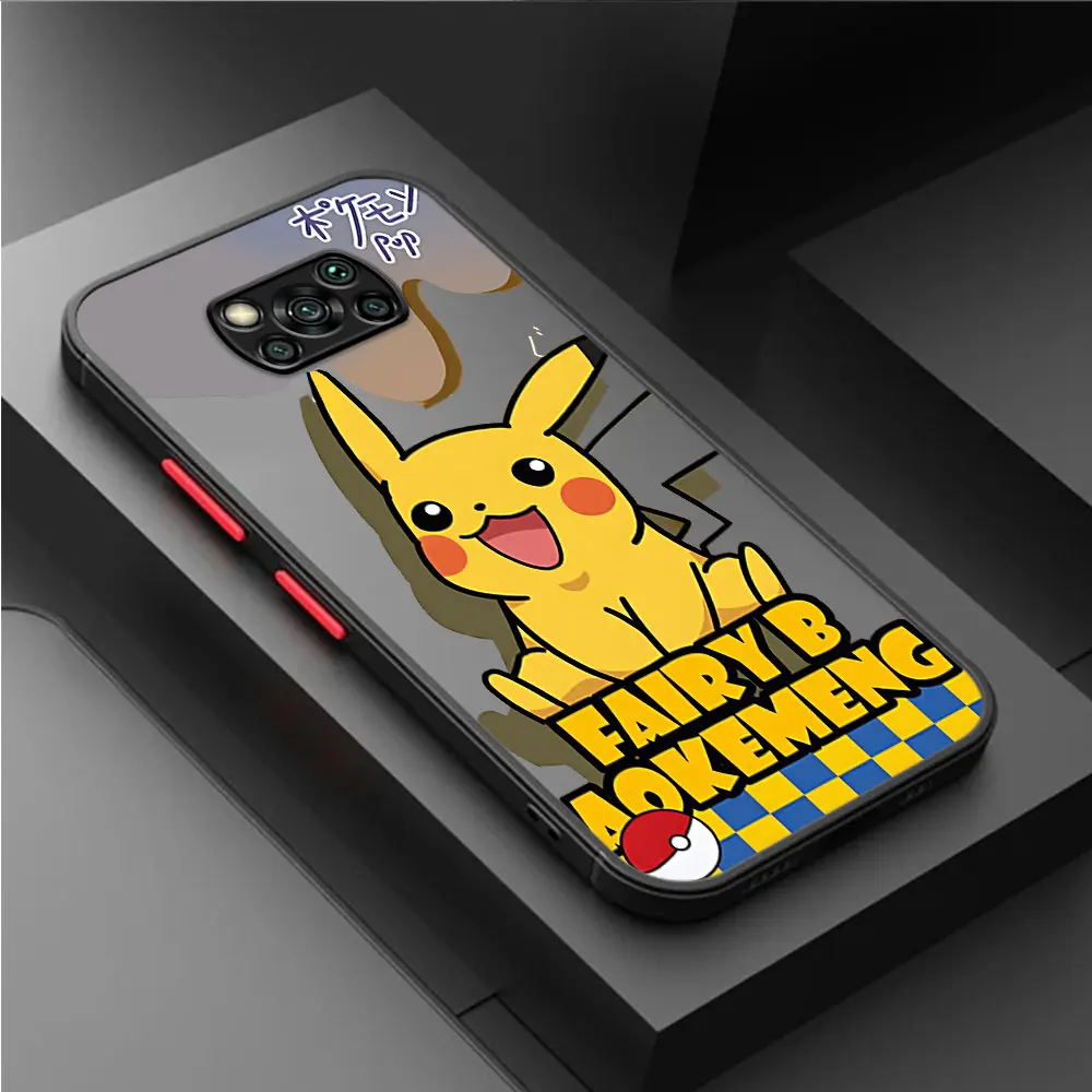 Pokemon Pikachu Cartoon Case For Xiaoimi Poco X3 NFC 11T Pro 11 Lite X5 X4 12 13 9T 12X F3 M5 C40 C50 C51 Funda Back Phone Cover