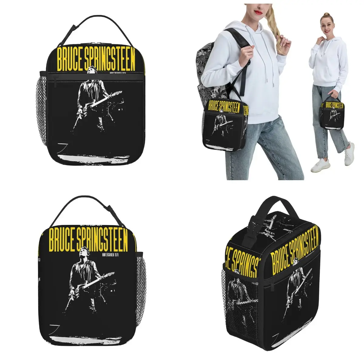 Bruce Springsteen Rock Zangeres Geïsoleerde Lunch Tas Voor Mannen Vrouwen Heavy Metal 2024 Tour Food Bag Herbruikbare Thermische Koeler Lunchbox