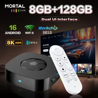 Nuevo TV Box T1 Ultra 2026 con Interfaz de Usuario Dual, 8K Ultra HD, Android 16, 8GB, 128GB, WIFI 6, Asistente, Reproductor Multimedia Inteligente