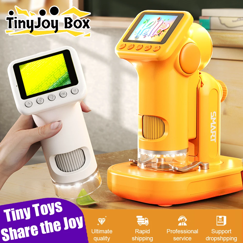Science Experiment Kit Durable HD 1600 Optical Lens Microscope for Kid Stem Projection Children Toys Outdoor Kids Laboratory Toy