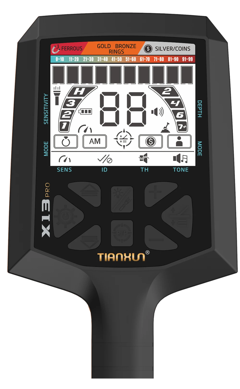 July003 2025 Best New Deep Search 5 Meters Gold Detector X13 Professional Gold Metal Detector for Treasure Hunting