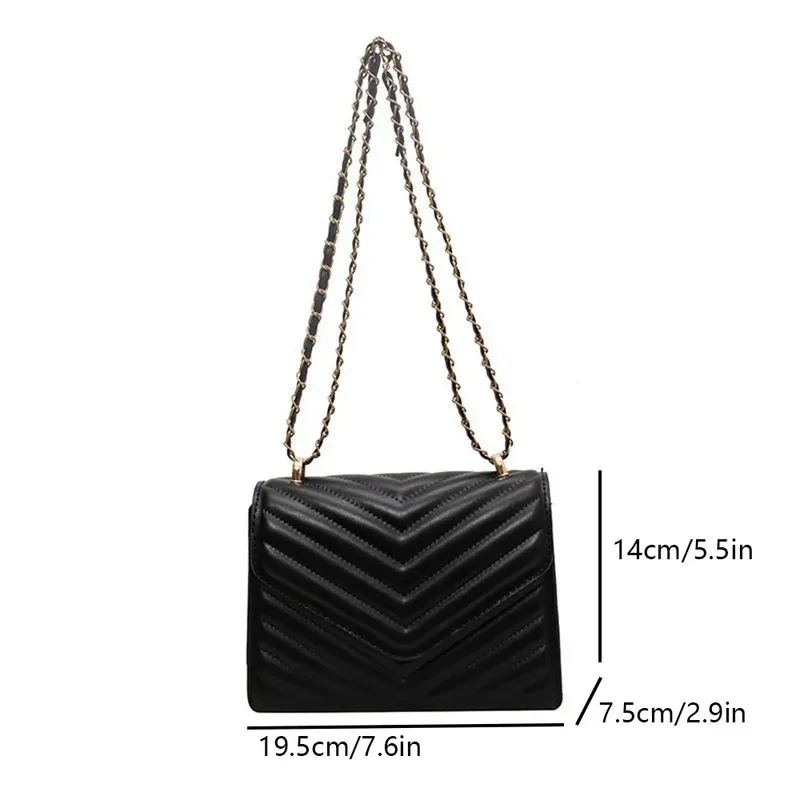 Women's fashionable retro single shoulder crossbody bag small square bag simple women's chain crossbody bag image 2