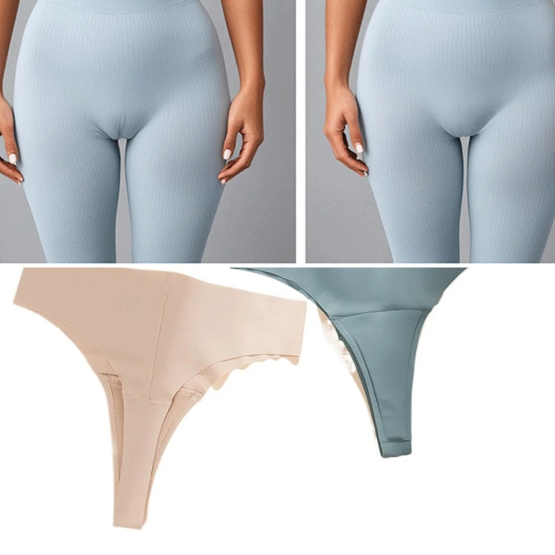 Women's Traceless Sports Anti-Camel Toe Anti-Embarrassment Line Thong Sexy Panties Women's Large Size T-Pants