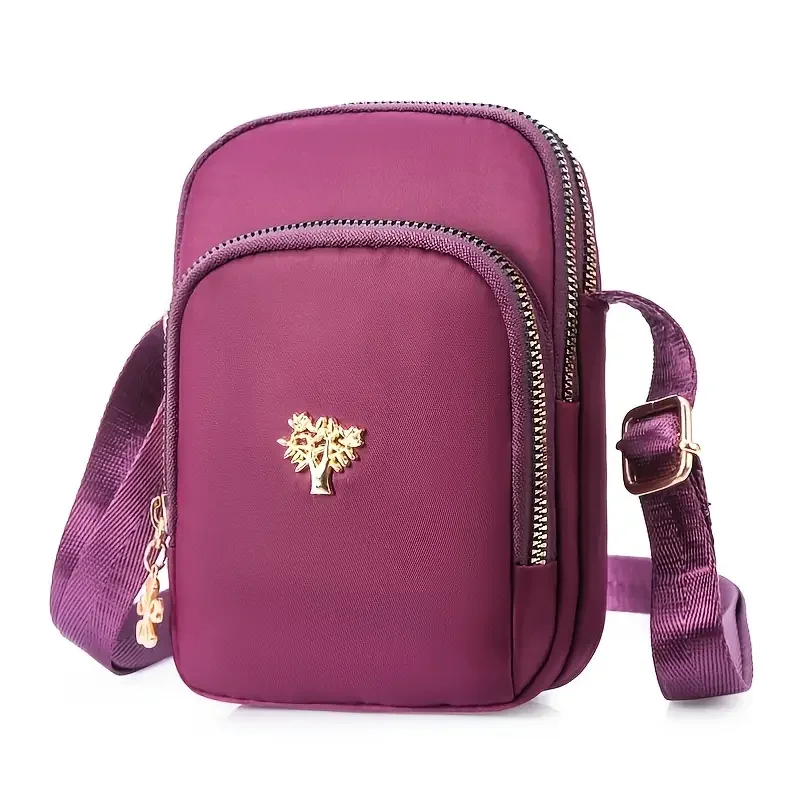 

Women's Print Crossbody Bag, Cute Phone Bag With Headphone Hole, Coin Purse