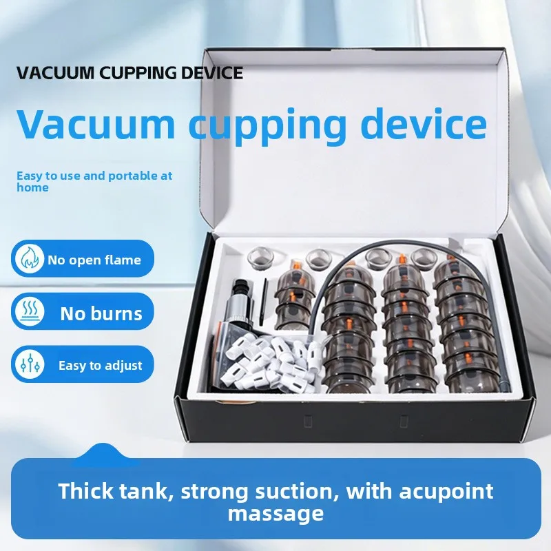YILING 12Pcs Cupping Relaxation Set: Cupping Cups in Various Sizes, a Manual Pump, and a Detailed Guide Cupping Set for Massage