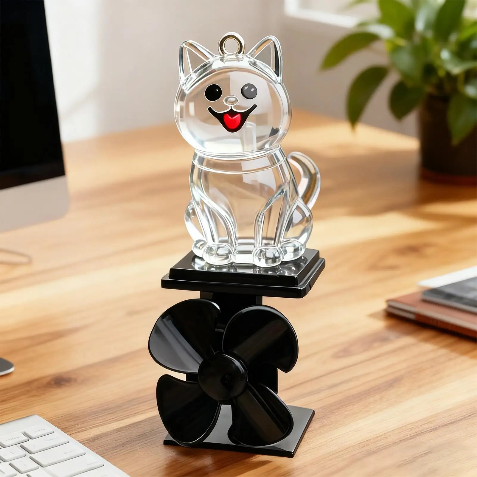 Estatua de perro, decoración iluminada para motocicleta, estatuilla de Animal alimentada por viento para manillar de motocicleta, ciclismo al aire libre, conducción nocturna