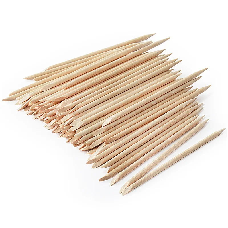 1000pcs Orange Sticks for Nails Cuticle Pusher Dead Skin Remover Toenail Wooden Cleaner Wholesale Nail Manicure Pedicure Tools