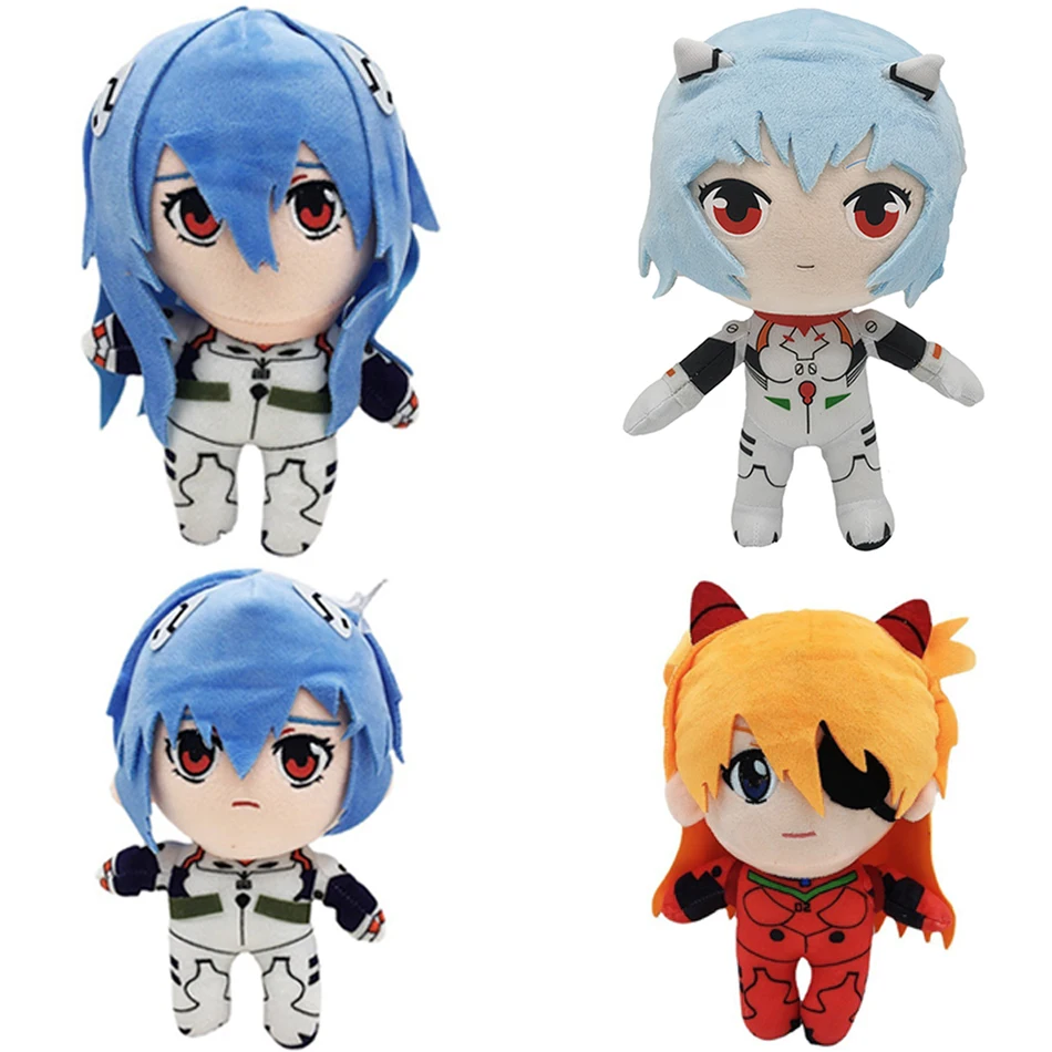 23cm Evangelion Ayanami Rei peluche bambola Cartoon Anime figura Kawaii bambola EVA Soft farcito Room Decor Kid regali di compleanno