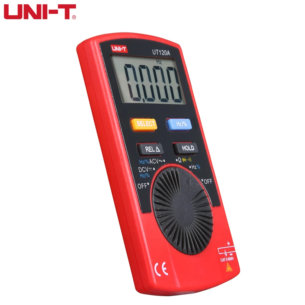 UNI-T UT120A/B/C Pocket Size Stype Digital Multimeter Auto Range Tester DC AC Voltage Diode Mini Electrical Meters LCD Display