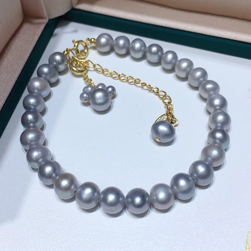 

Freshwater Pearl Bracelet Women's Handmade Fashion Ornament Niche Design All-Match Girlfriends' Gift Pearl Bracelet