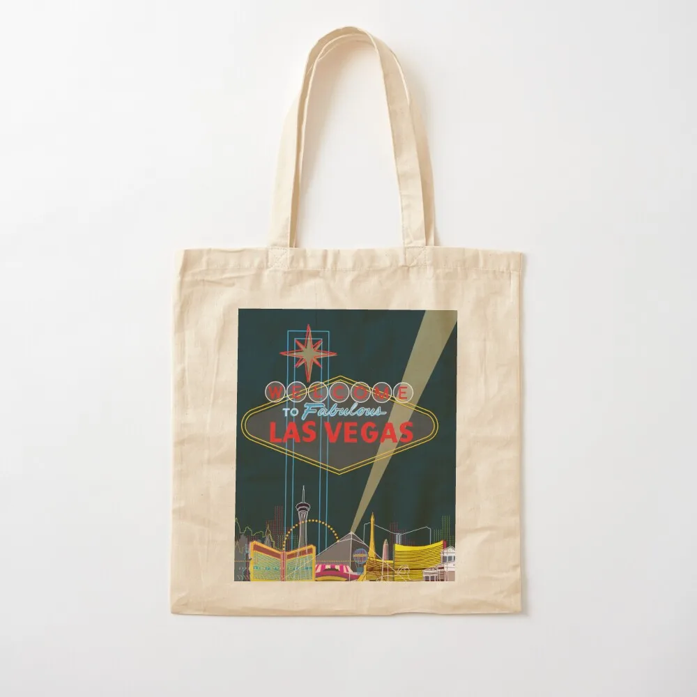 Las Vegas Tote Bag sacs de shopping hand bag ladies Shopper cloth bag woman Canvas Tote