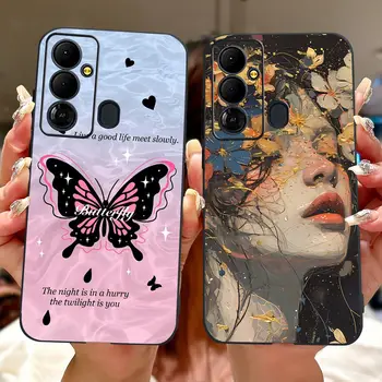 Pouzdro s motivem TPU pro Tecno Pop 6 Go, Pop6 Pro BE8, barevné květiny, měkké, s motivem TPU, pro Tecno Pop 6 Pro, Pop6 GO BE6j 8 nejlepší prodej kryt na tecno pop 6 - №1