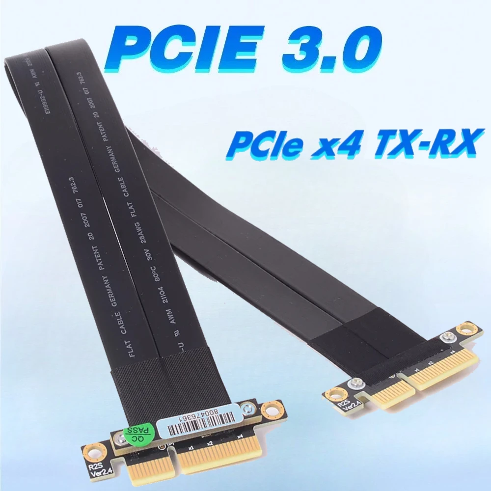 

R22SS PCI-E PCI Express 3.0 X4 To X4 Riser Male To Male Pcie TX-RX Signal Exchange Tx-Tx Direct Extension Cable 4X Jumpers Cable