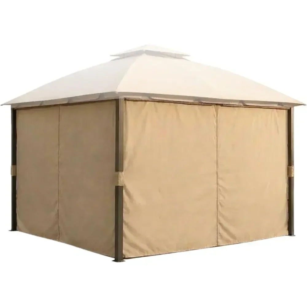 Replacement Privacy Curtain Set for 11' x 13' Gazebo - Beige