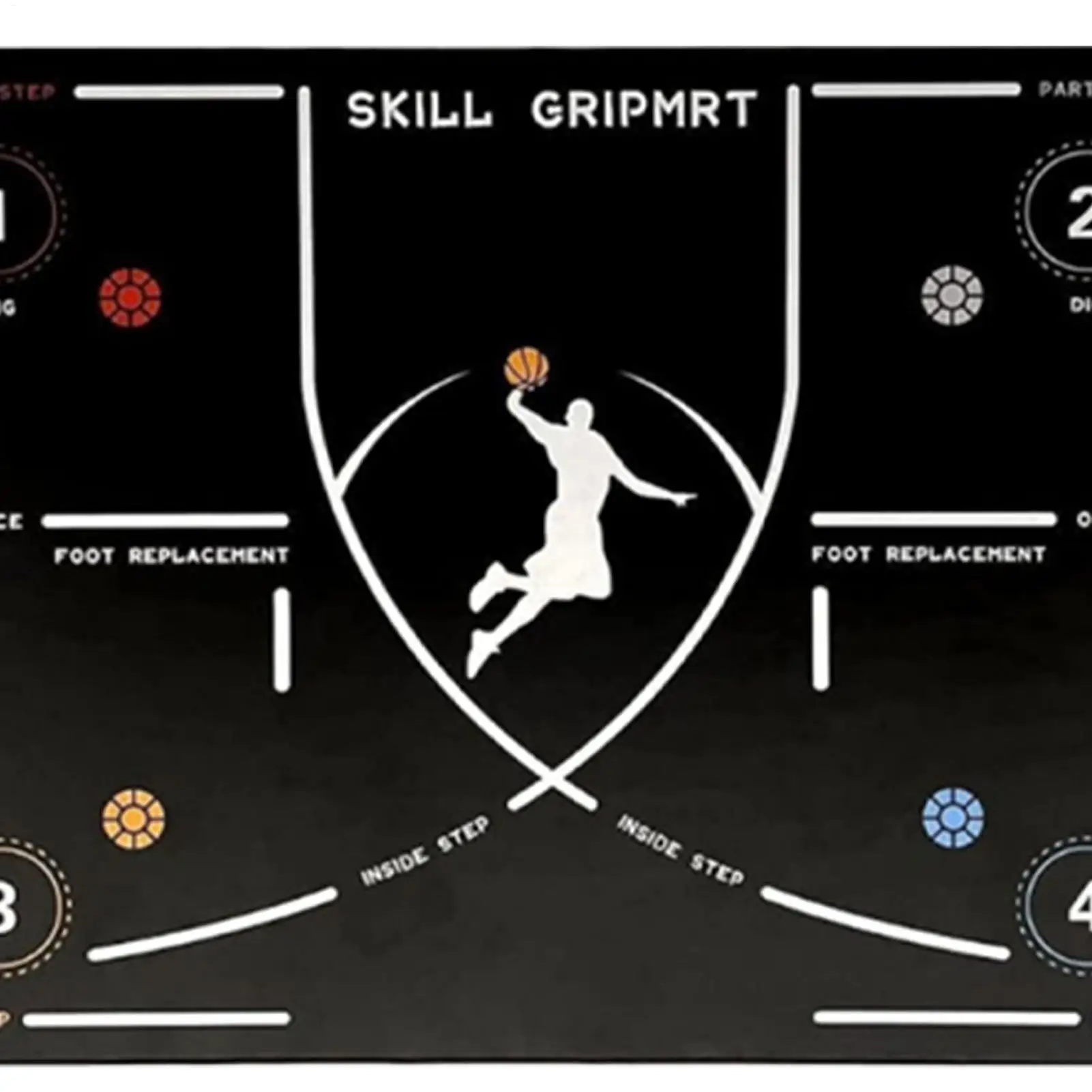 

Баскетбольные коврики для тренировок, легкий свернутый нескользящий бесшумный тренировочный коврик для баскетбольной дрели для семьи, друга, начинающего