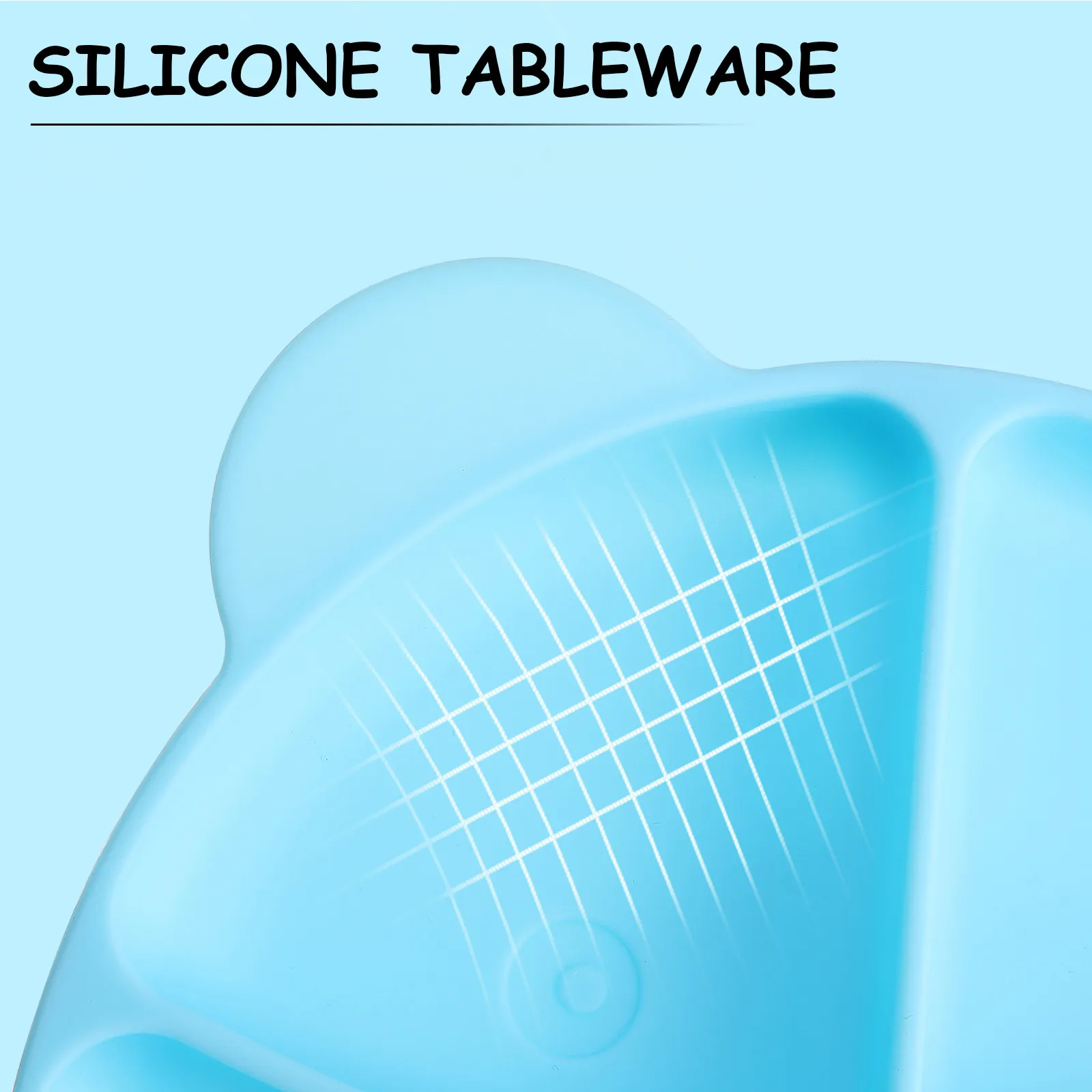 

Детская силиконовая тарелка с присоской, нескользящая, с разделителями, для кормления малышей, 1 шт.