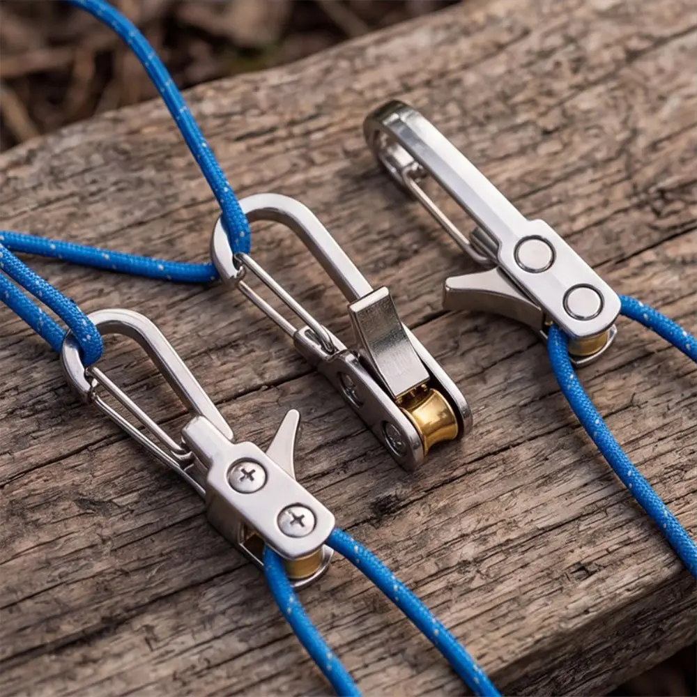New Knot-Free Rope Tensioner Set Roller Easy Operation Locking Tie-Down Tool Heavy-duty Quick Adjust Buckle for Camping Boating
